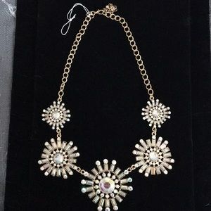 Iridescent and Gold Statement Necklace
